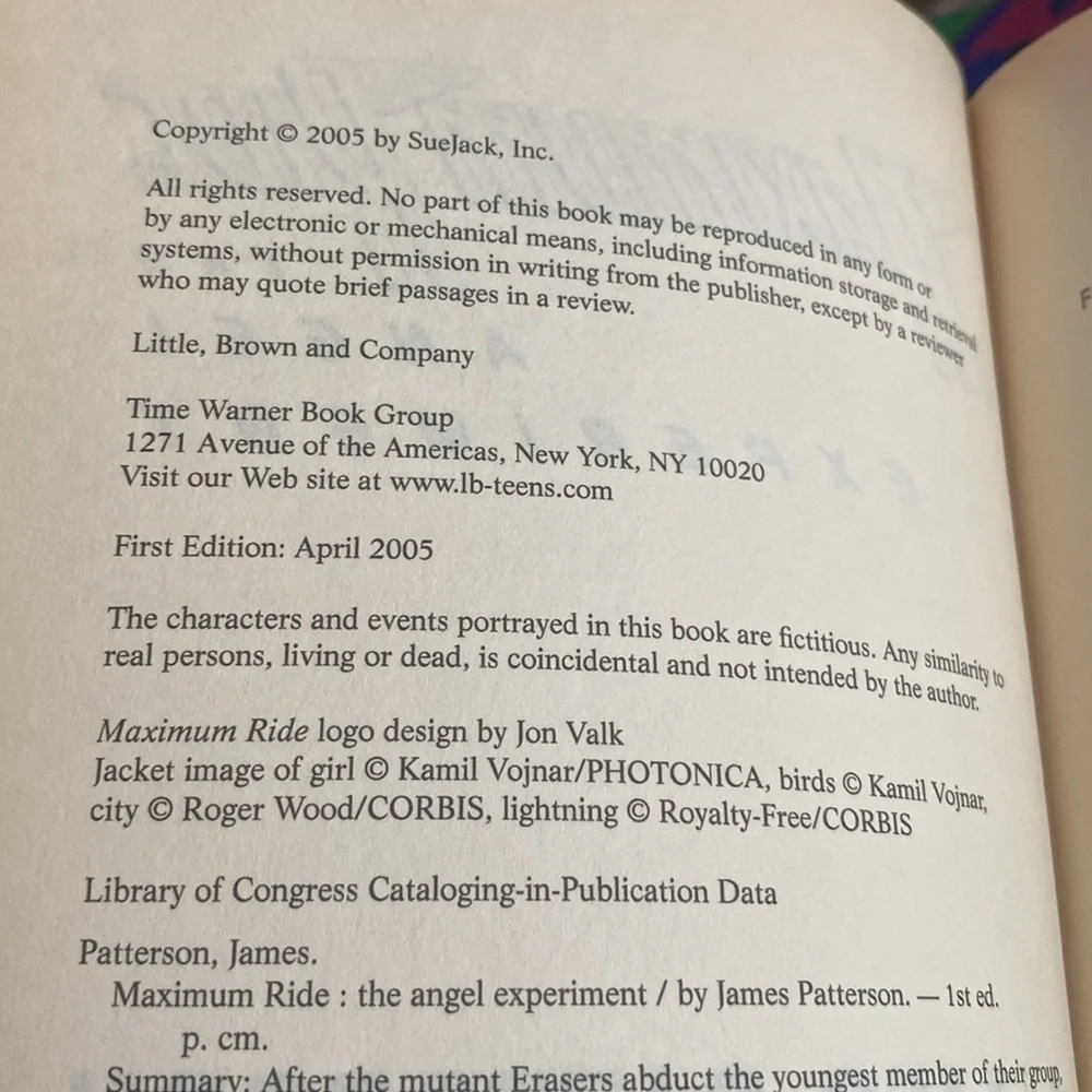 Maximum Ride The Angel Experiment James Patterson Hardcover 2005 First Edition